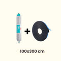 Kit d'installation pour 1 fenêtre de toit 100x300cm pour toit plat
