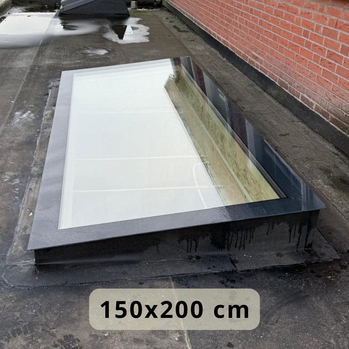 150 x 200 cm Fenêtre de toit pour toit plat, triple vitrage, valeur U: 0,9 W/m²K