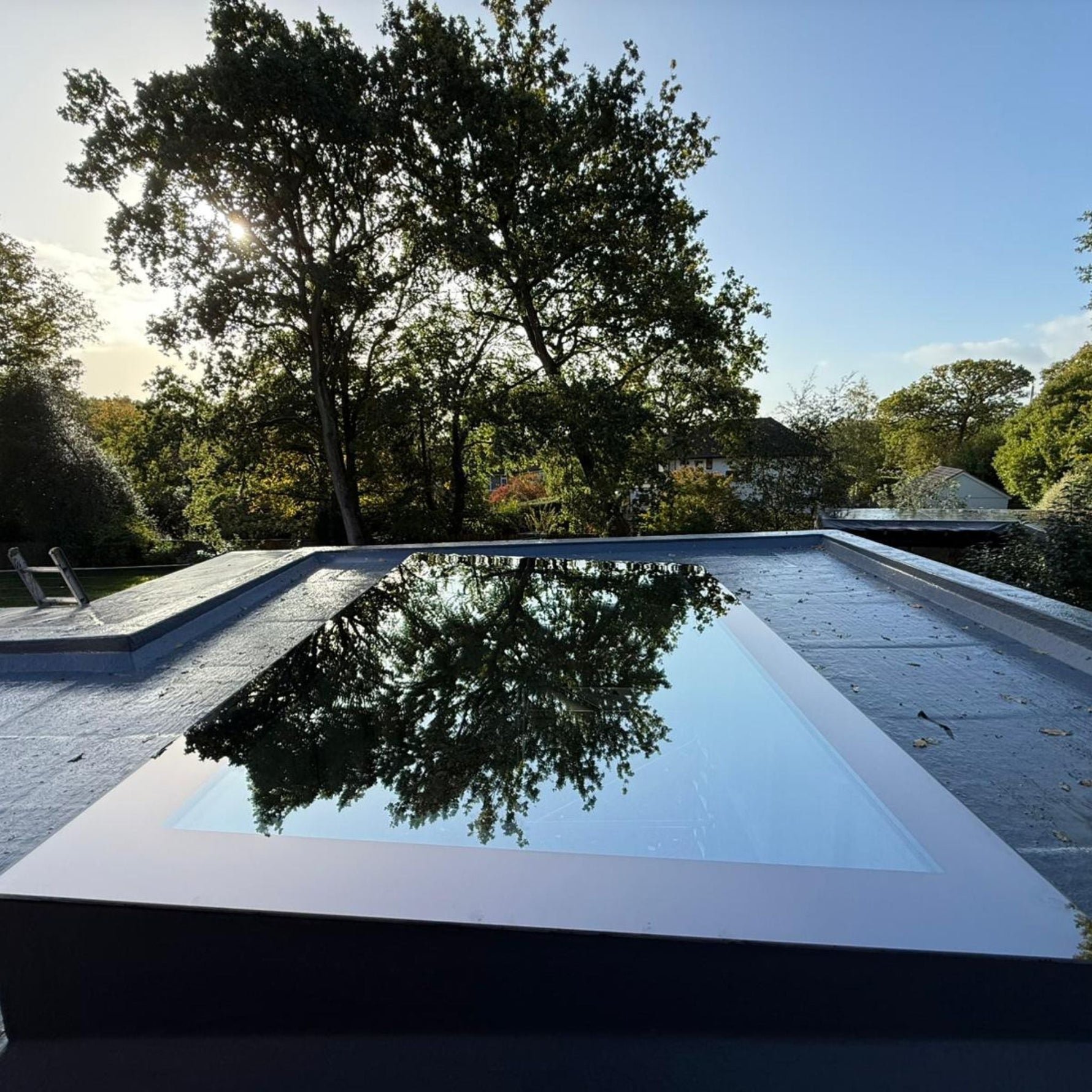 60 x 250 cm Dakraam plat dak, Driedubbel glas, U-waarde: 0,9 W/m²K