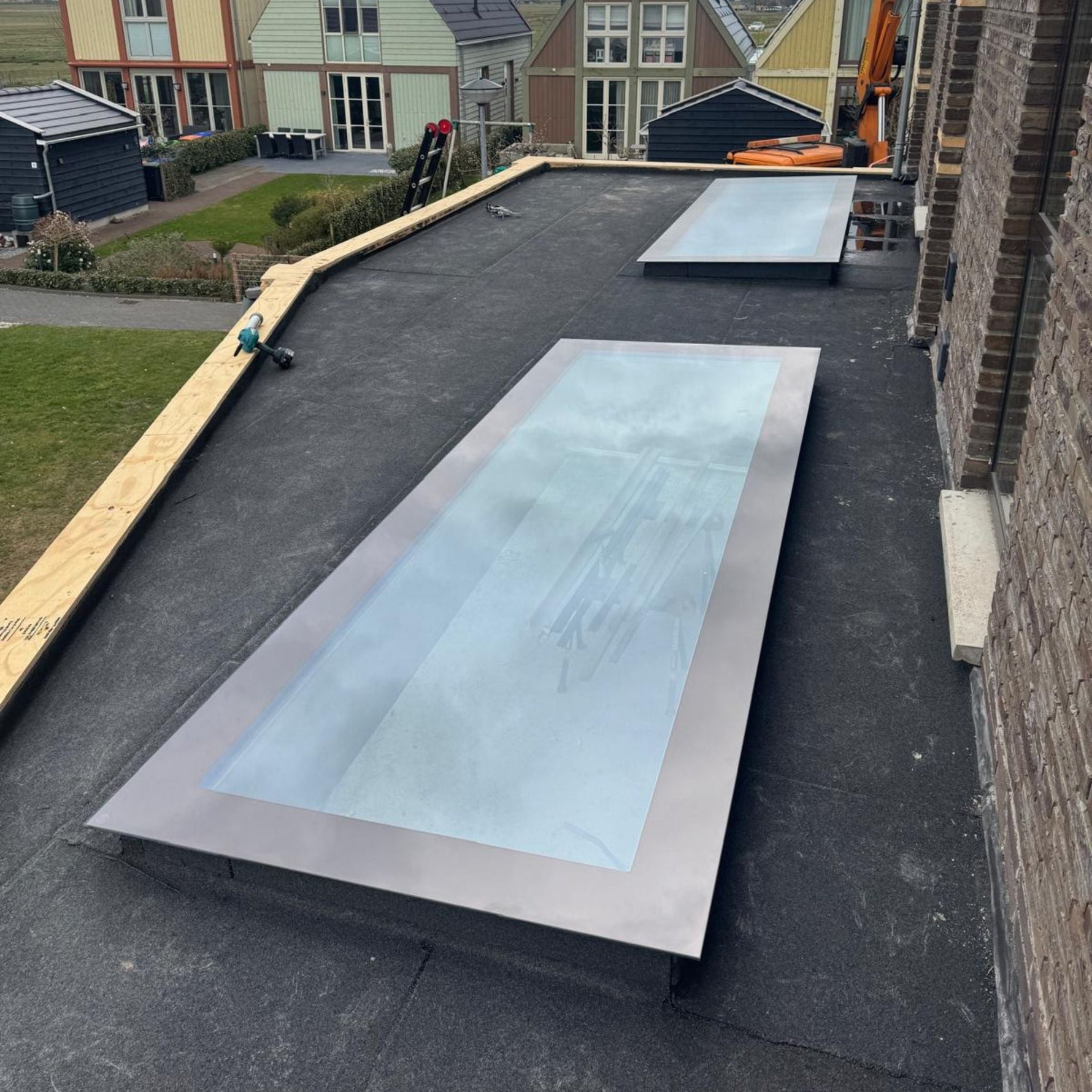 100 x 150 cm Fenêtre de toit pour toit plat, triple vitrage, valeur U: 0,9 W/m²K