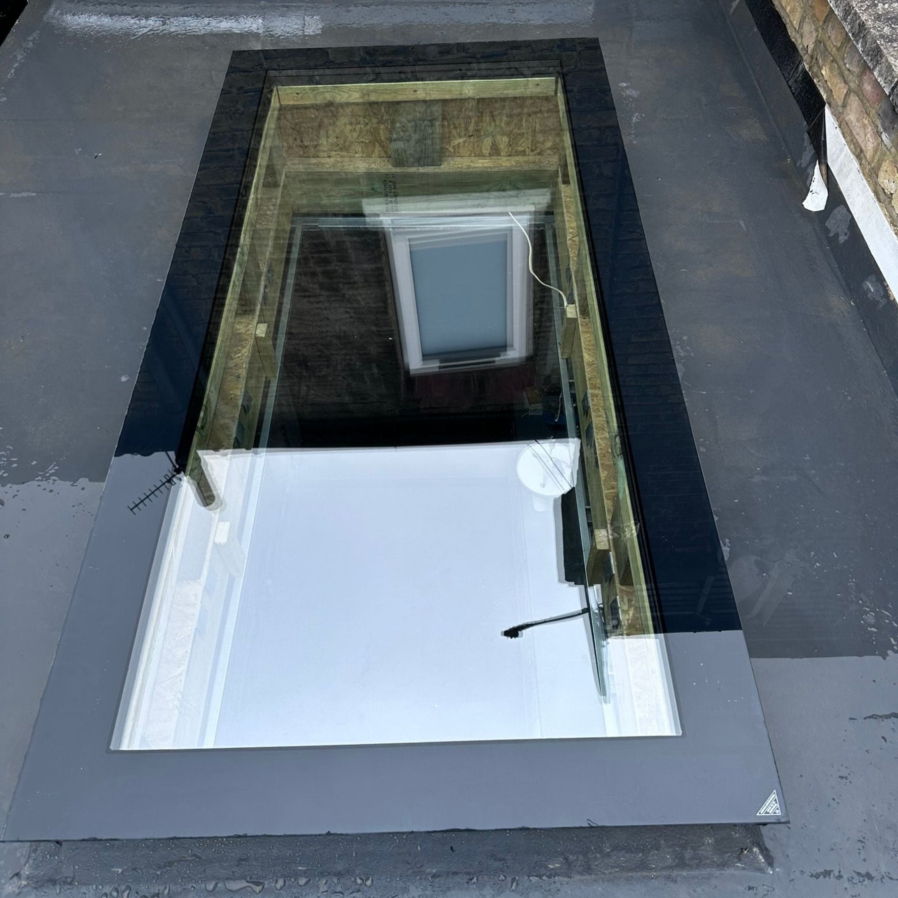 100 x 150 cm Fenêtre de toit pour toit plat, triple vitrage, valeur U: 0,9 W/m²K