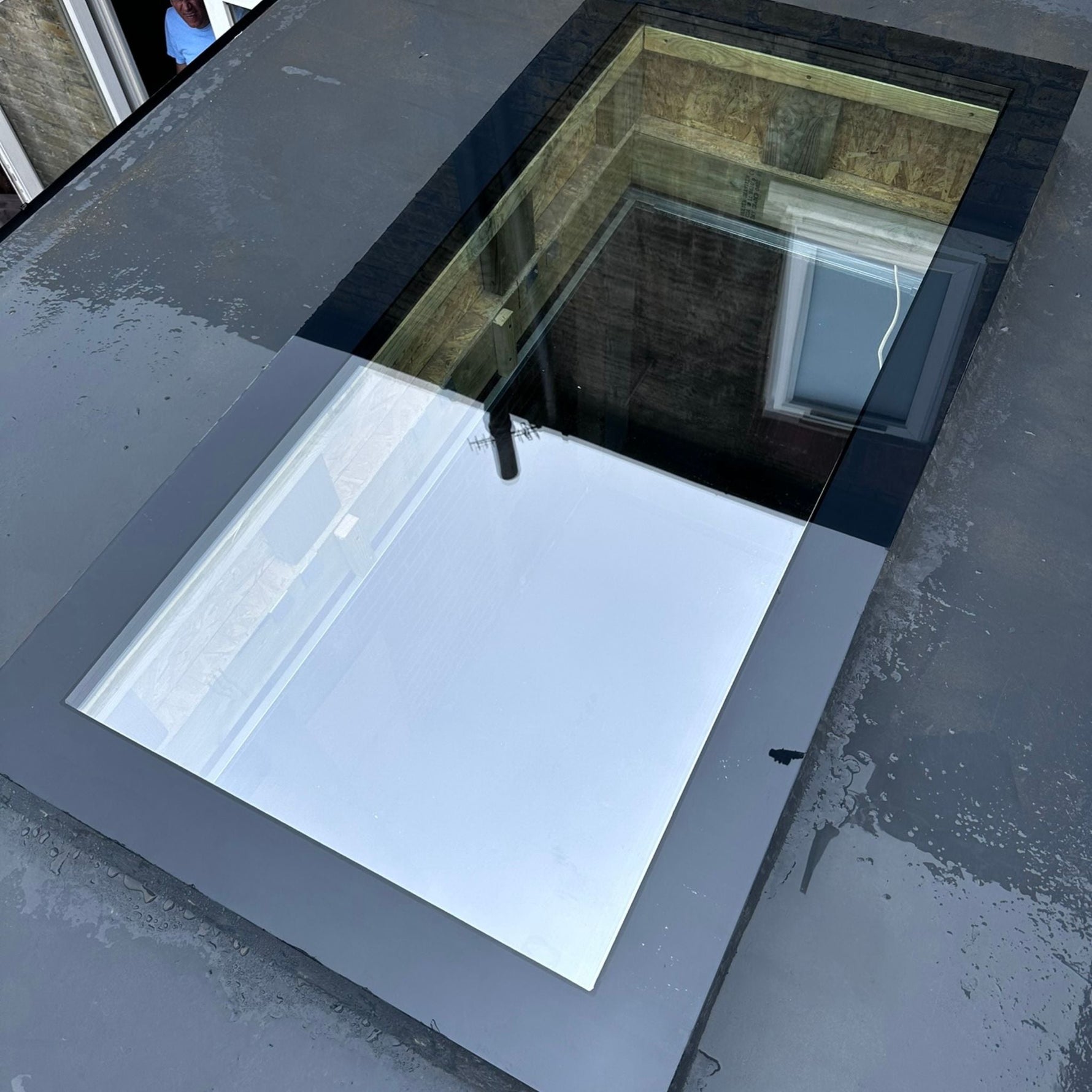 80 x 250 cm Dakraam plat dak, Driedubbel glas, U-waarde: 0,9 W/m²K
