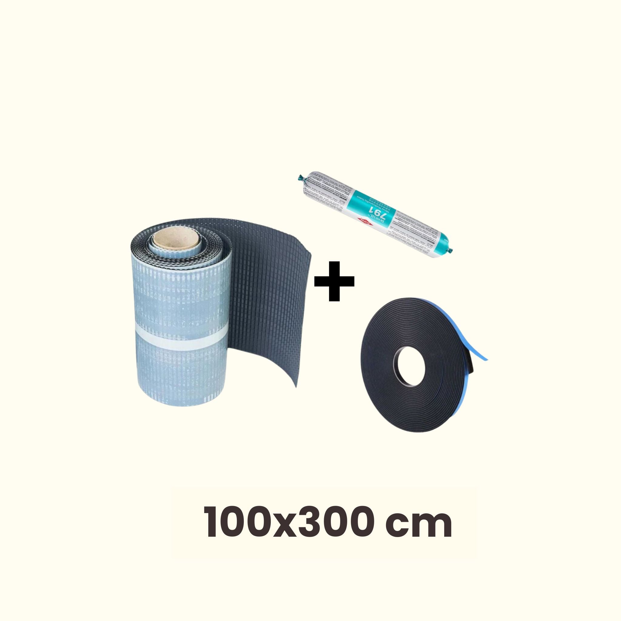 Kit d'installation pour 1 x fenêtre de toit pour toit incliné 100x300cm (pour toit en tuiles)