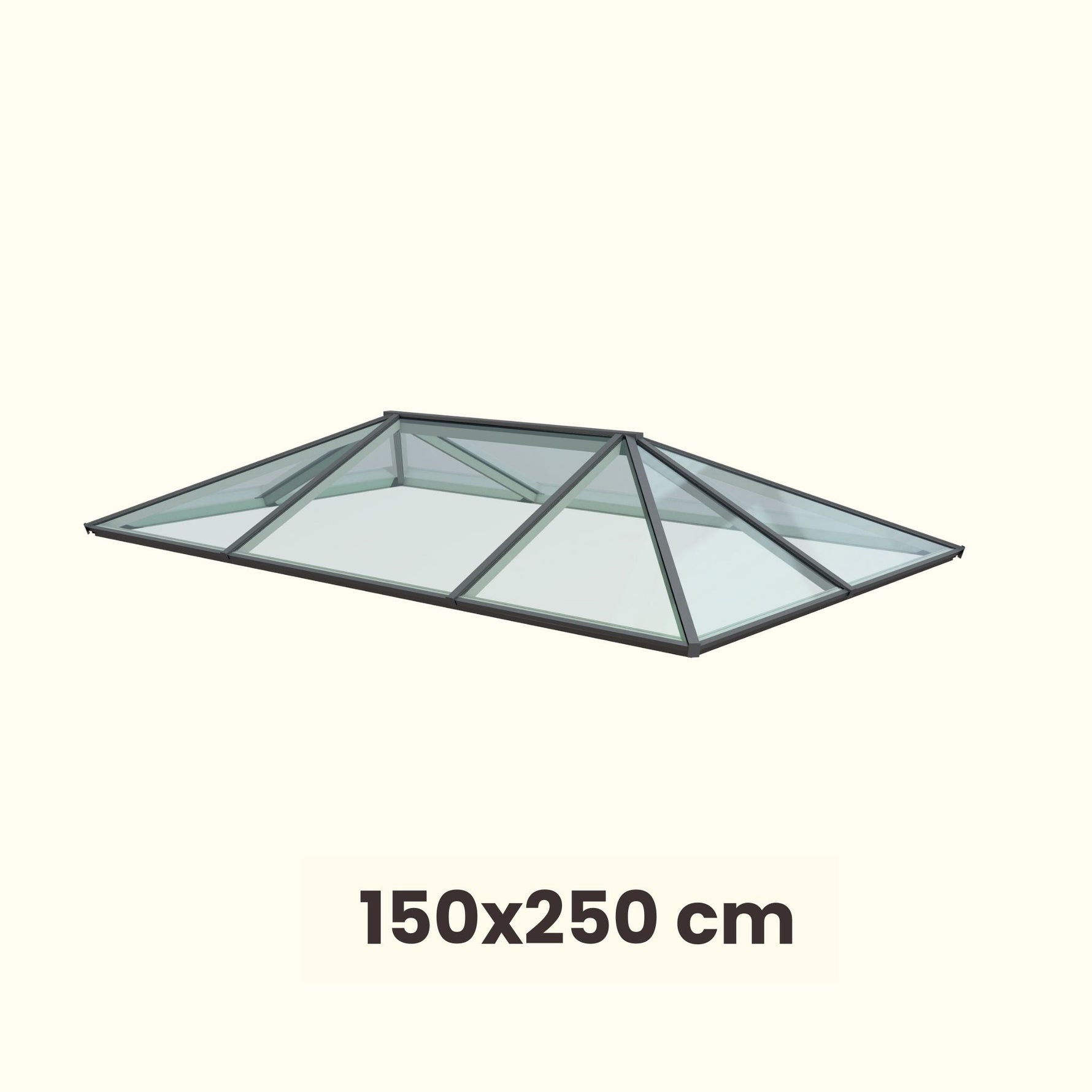 150 x 250 cm Lanterneau de toit régulier