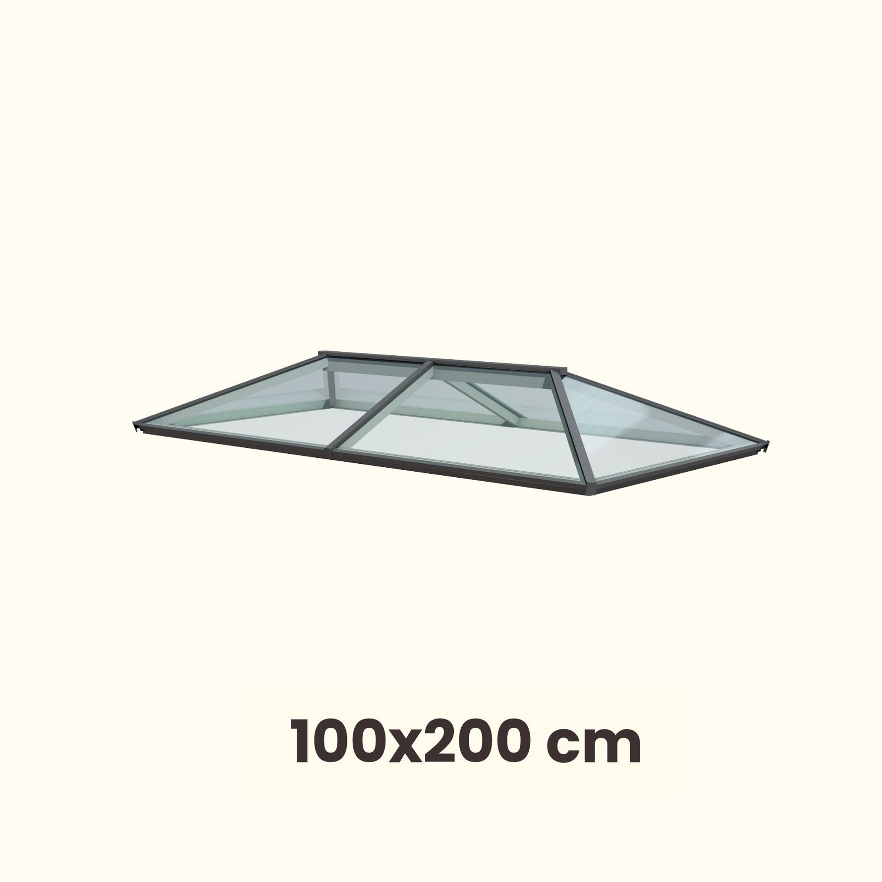 100 x 200 cm Lanterneau de toit régulier